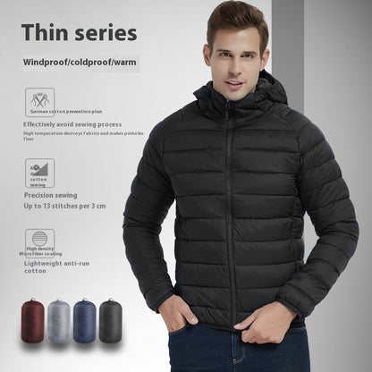 Men’s Lightweight Hooded Winter Jacket – Warm, Stylish & Portable Outerwear - Prime