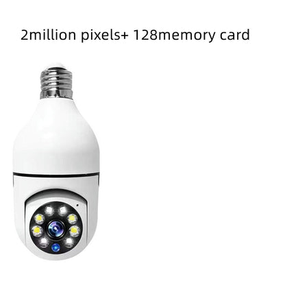 WiFi CAMERA 1080P Bulb 4X Zoom Camera E27 Home 5GWiFi Alarm Monitor.