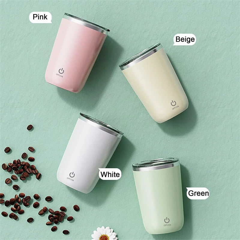 Automatic Self Stirring Electric Stainless Steel Mixing Mug.