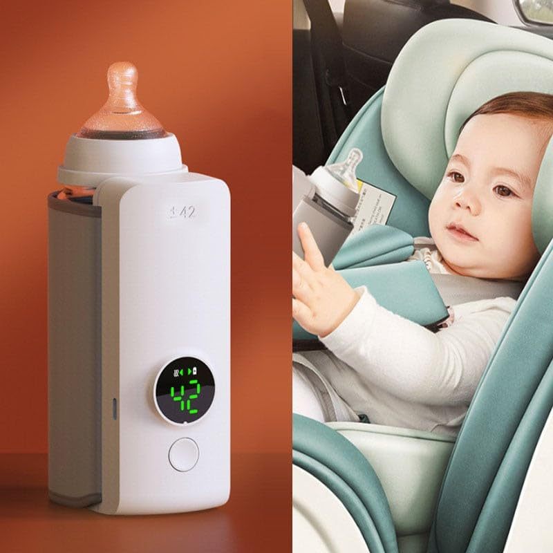 Portable Wireless Rechargeable Baby Bottle Warmer!.