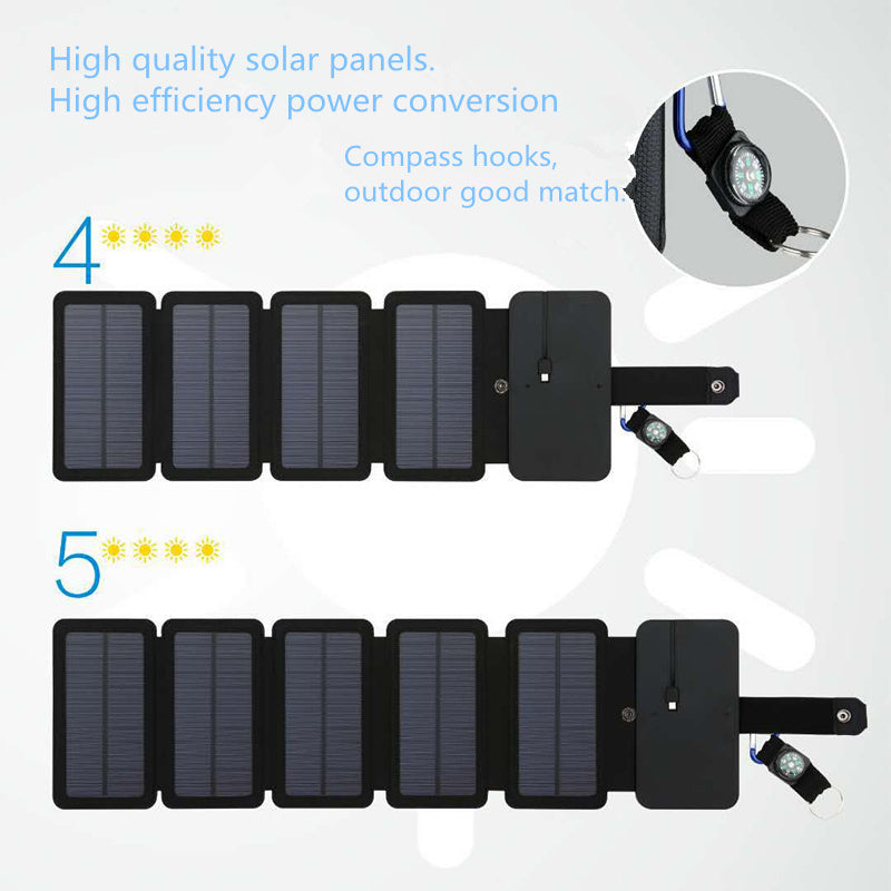 Outdoor Folding Solar Panel Charger - Portable Travel Power Supply!.