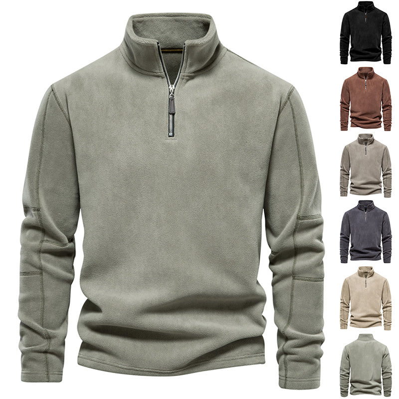 Zippered Sweatshirt - Cozy Winter Wear for Men - Prime