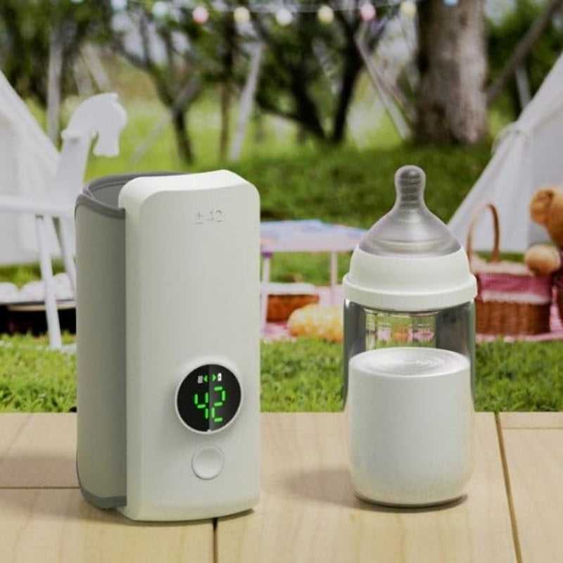 Portable Wireless Rechargeable Baby Bottle Warmer!.