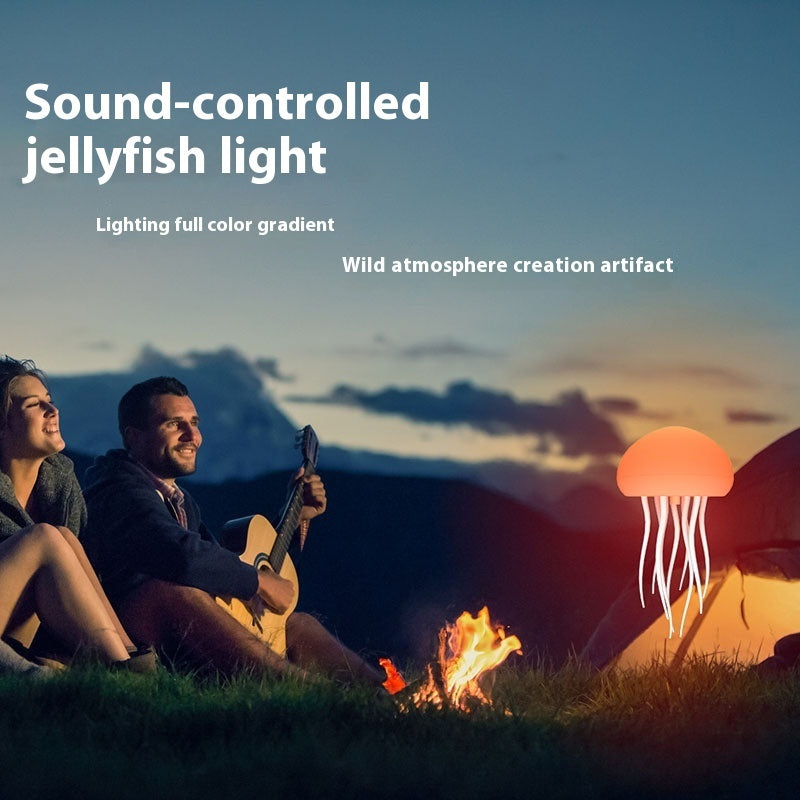 Smart LED Jellyfish Mood Lamp - Portable Night Light & Table Decor for Bedside or Desk - Prime