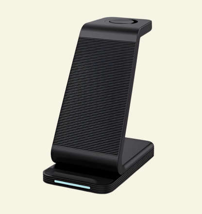 Desktop Vertical Multifunctional Three-in-one Wireless Charger.