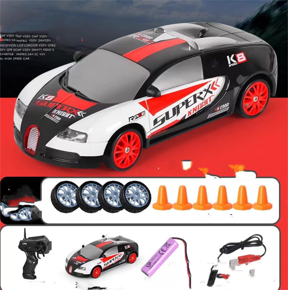 2.4G Drift Rc Car 4WD Toy Remote Control Car.