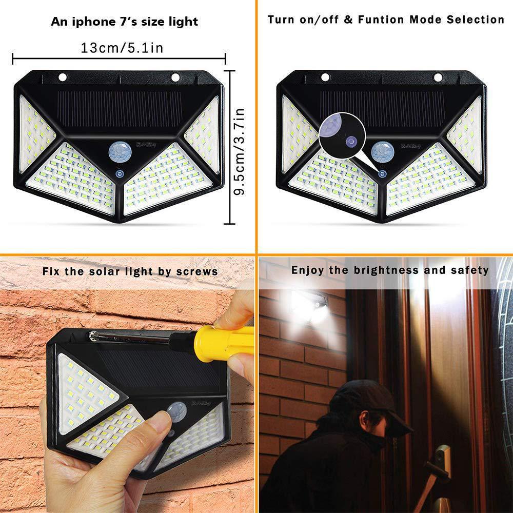 100LED solar wall light.