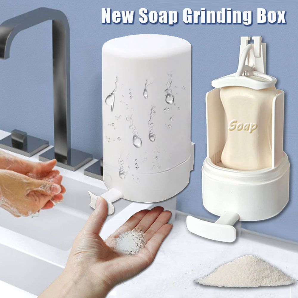 Wall-Mounted Soap Grinder Dispenser – Dry Organizer Box for Kitchen, Office, Gym, & Restaurant - Prime