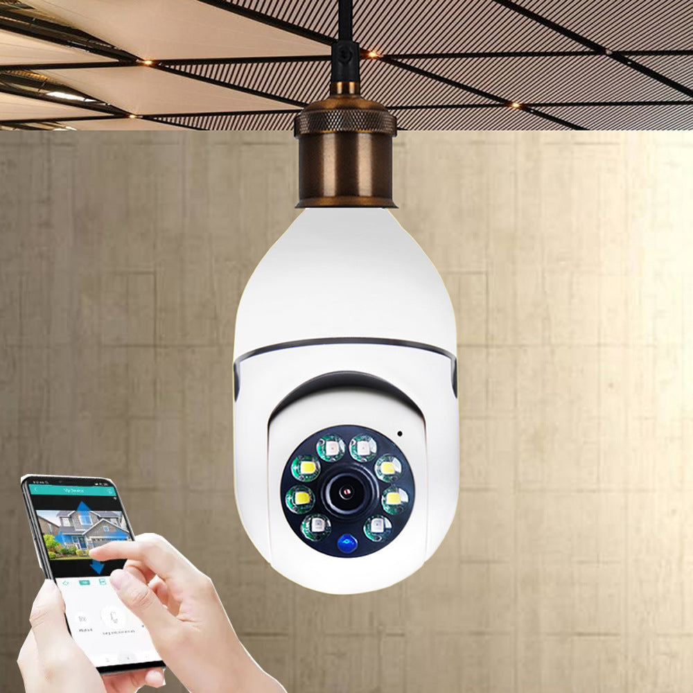 WiFi CAMERA 1080P Bulb 4X Zoom Camera E27 Home 5GWiFi Alarm Monitor.