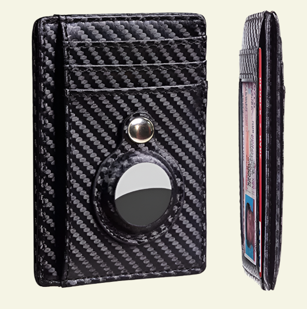 AirTag Wallet Anti Theft Multi-functional Men's Leather Slim Wallets.