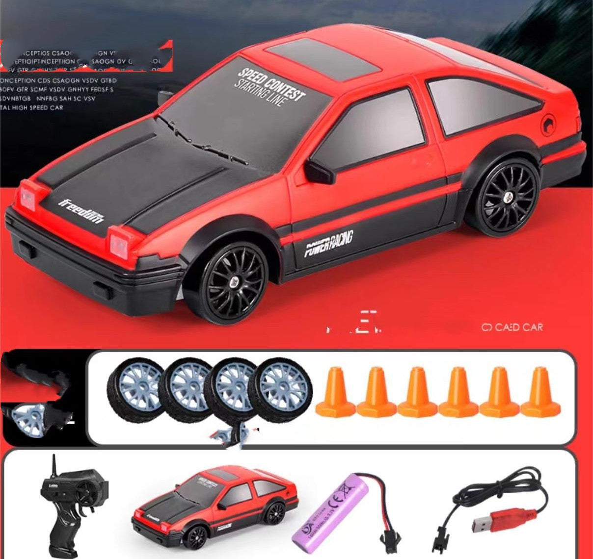 2.4G Drift Rc Car 4WD Toy Remote Control Car.