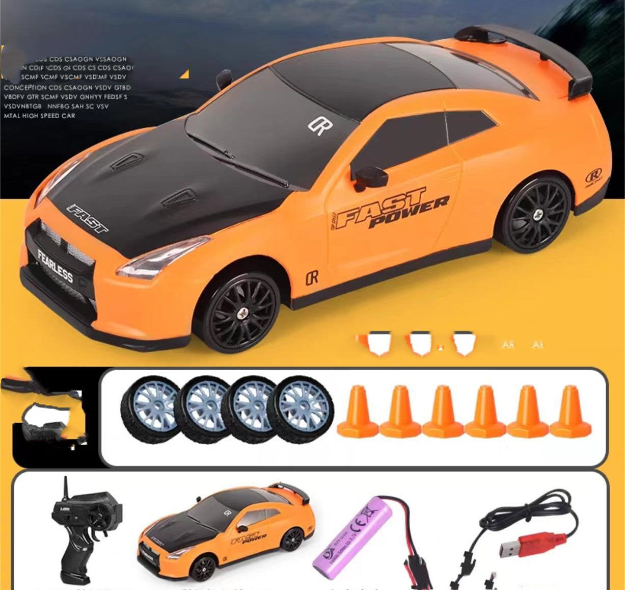 2.4G Drift Rc Car 4WD Toy Remote Control Car.