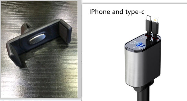 100W Metal Car Charger – Super Fast Charging USB & Type-C Adapter for Car Cigarette Lighter.