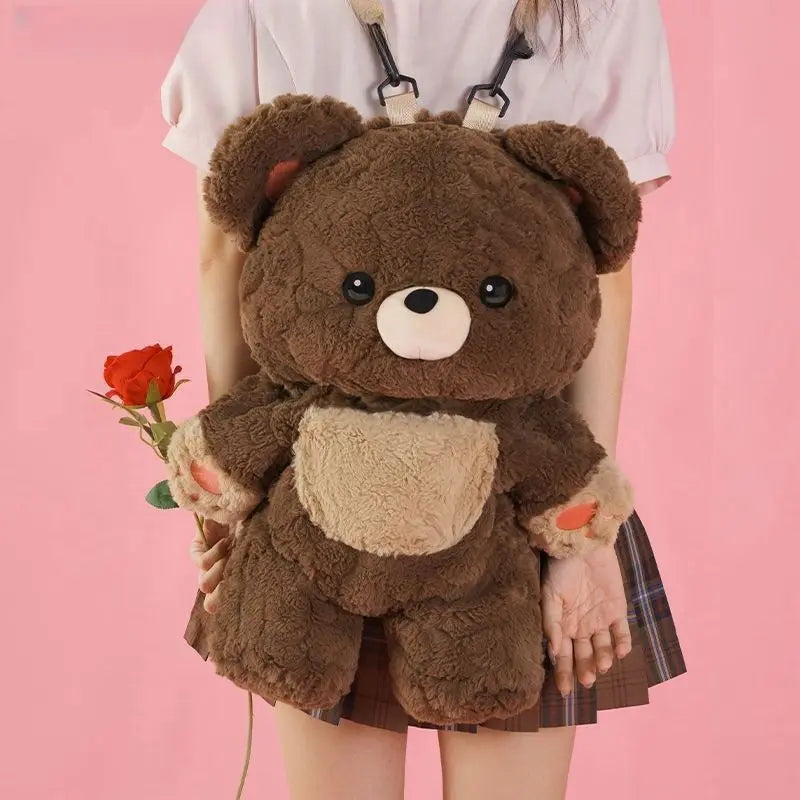 Couple's Love Bear Plush Shoulder Bag – Versatile, Cute & Stylish Backpack for All Prime