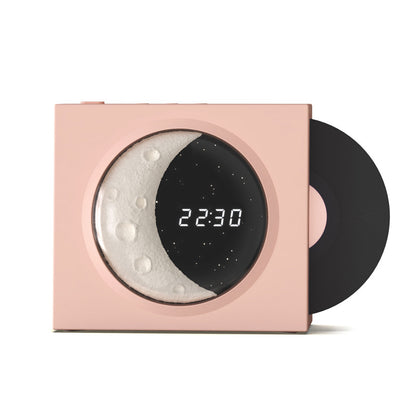 Moon Clock Bluetooth Speaker Vinyl Nostalgic Feelings High Volume Small Speaker.