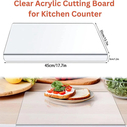 Acrylic Transparent Cutting Board With Lip Anti-slip Kitchen Cutting Chopping Boards Counter Countertop Protector Kitchen Gadget - Prime