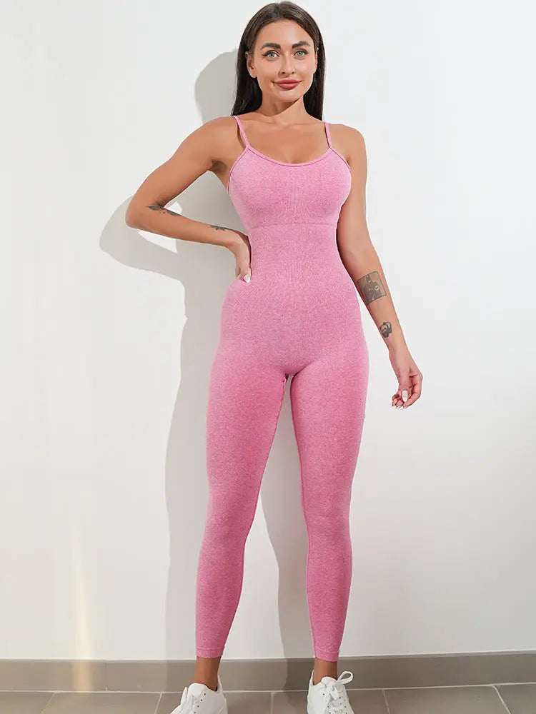 Women's Sexy One Piece Jumpsuit Spaghetti Strap Tummy Control Rompers Sleeveless Bodysuits Outfits.