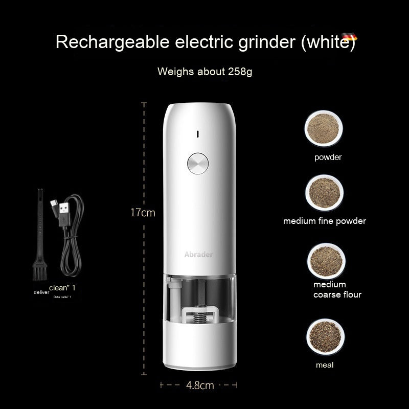 Rechargeable Electric Pepper And Salt Grinder Set.