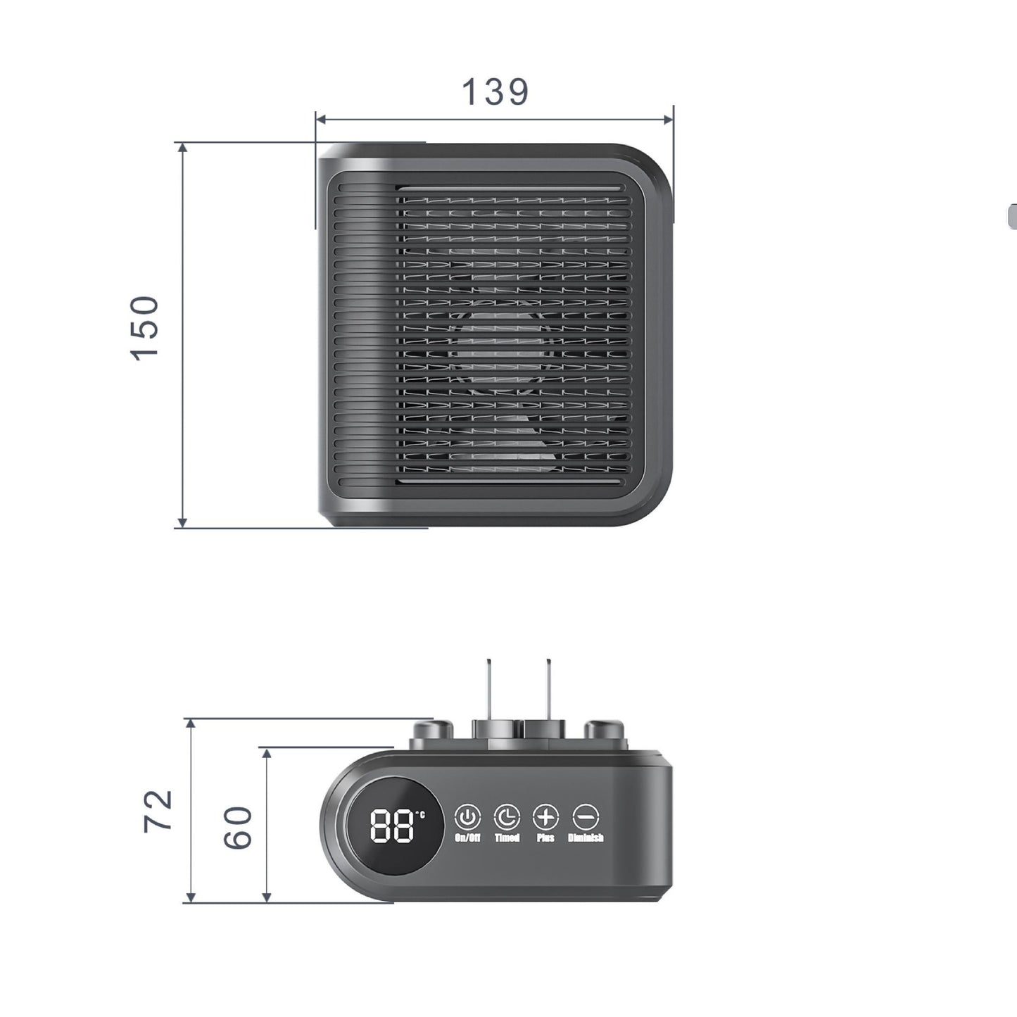 New Mini Fan Plug Wall Hanging Heater.