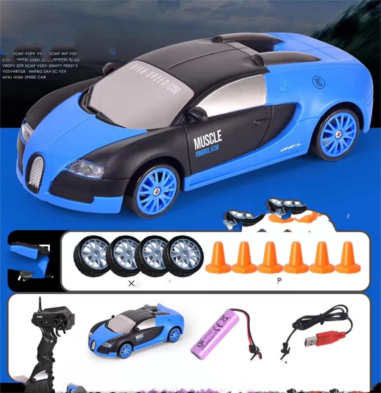 2.4G Drift Rc Car 4WD Toy Remote Control Car.