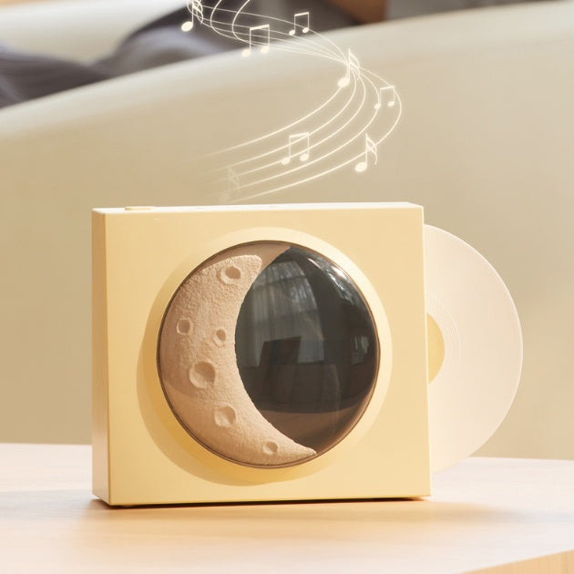 Moon Clock Bluetooth Speaker Vinyl Nostalgic Feelings High Volume Small Speaker.