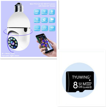 WiFi CAMERA 1080P Bulb 4X Zoom Camera E27 Home 5GWiFi Alarm Monitor.