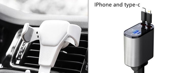 100W Metal Car Charger – Super Fast Charging USB & Type-C Adapter for Car Cigarette Lighter.