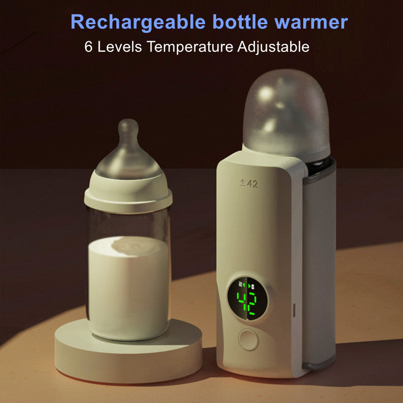 Portable Wireless Rechargeable Baby Bottle Warmer!.