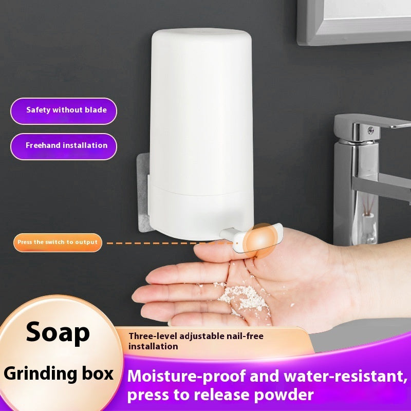 Wall-Mounted Soap Grinder Dispenser – Dry Organizer Box for Kitchen, Office, Gym, & Restaurant - Prime