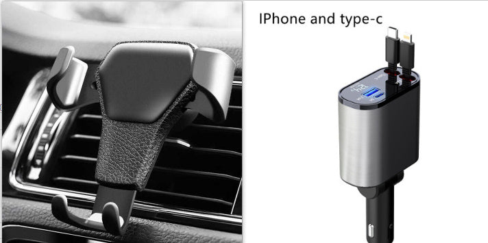 100W Metal Car Charger – Super Fast Charging USB & Type-C Adapter for Car Cigarette Lighter.